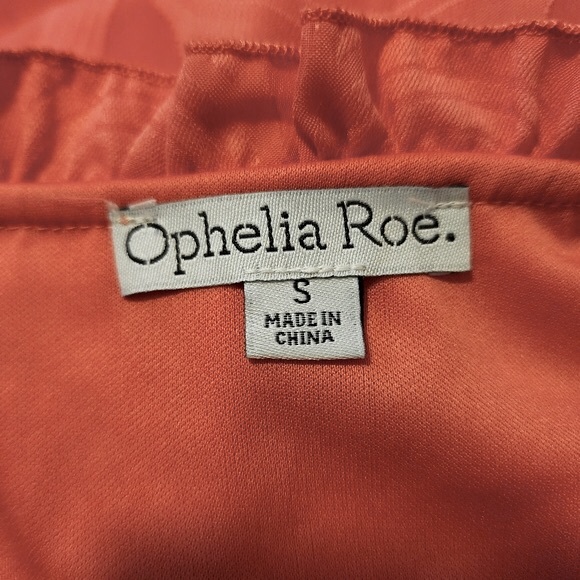 NWT Long Sleeve Coral Dress Ophelia Roe Size Small - Picture 6 of 10